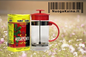 Matė arbata ir arbatos suspaudėjas – ROSAMONTE SIMPLE rinkinys