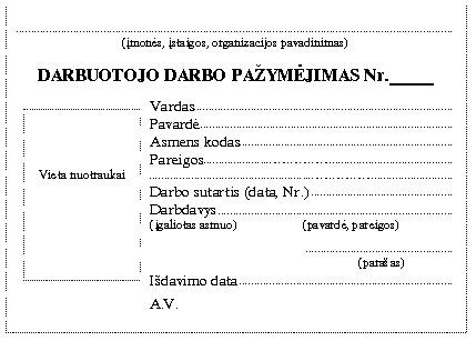 darbuotojo-darbo-pazymejimas