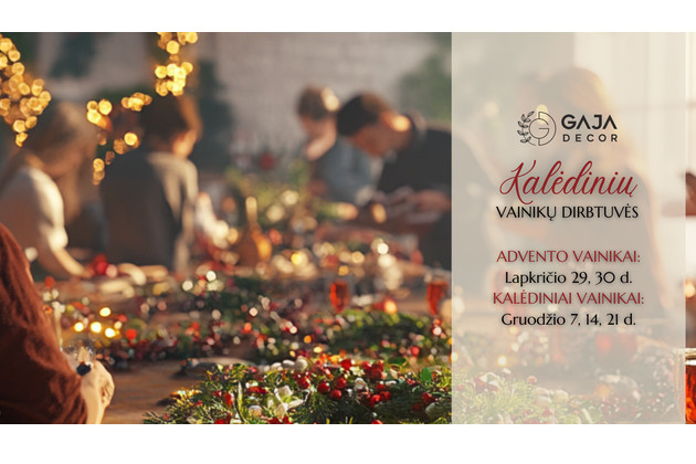 Advento ir Kalėdinių vainikų dirbtuvės