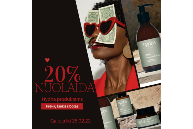 Valentino dovanos HYPHA produktams! Nuolaidos iki vasario 22 d.