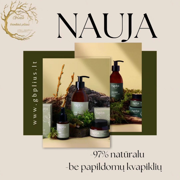HYPHA – profesionali kosmetika su funkciniais grybais