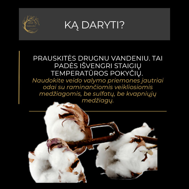 veido oda jauciasi jautri ir sudirgusi