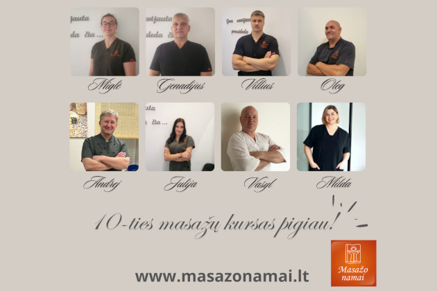 10-ties kartų nugaros masažų kursas pagal jūsų individualius poreikius