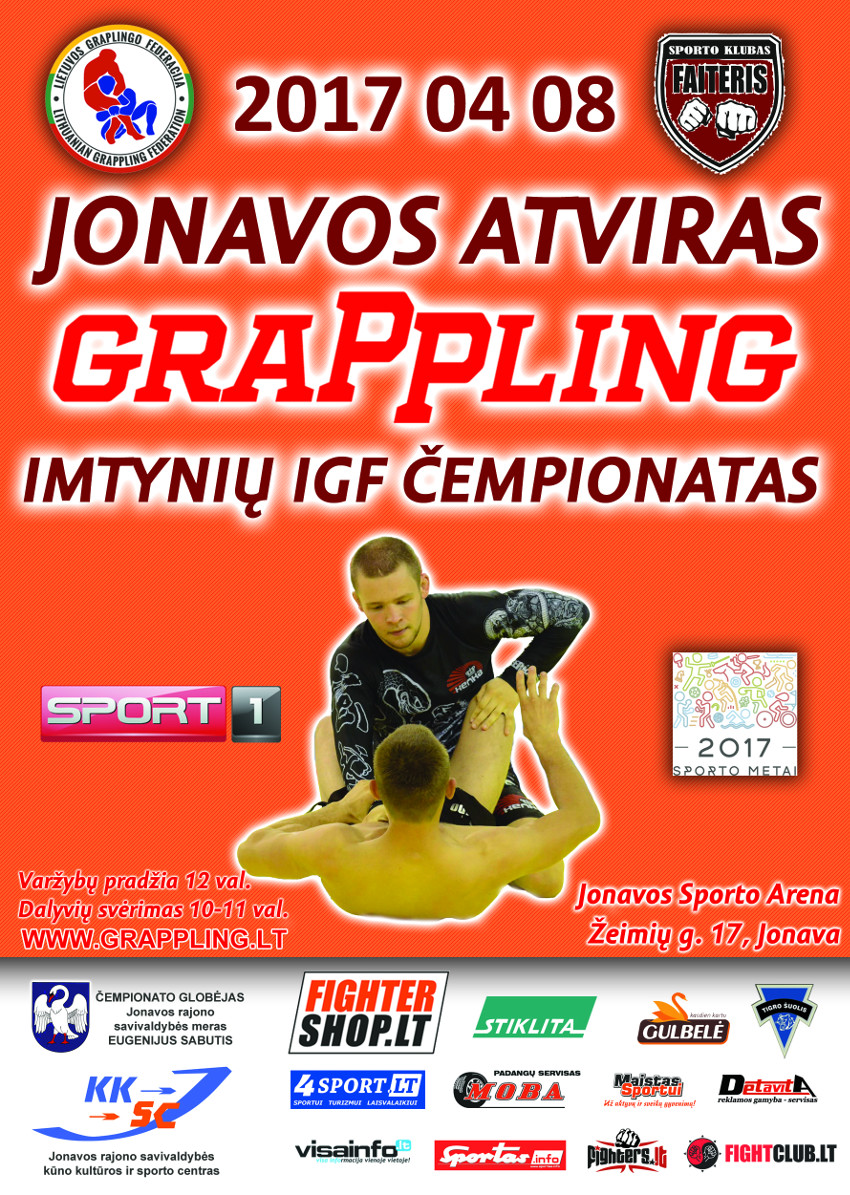 Jonavos atviras grappling imtynių IGF čempionatas 2017