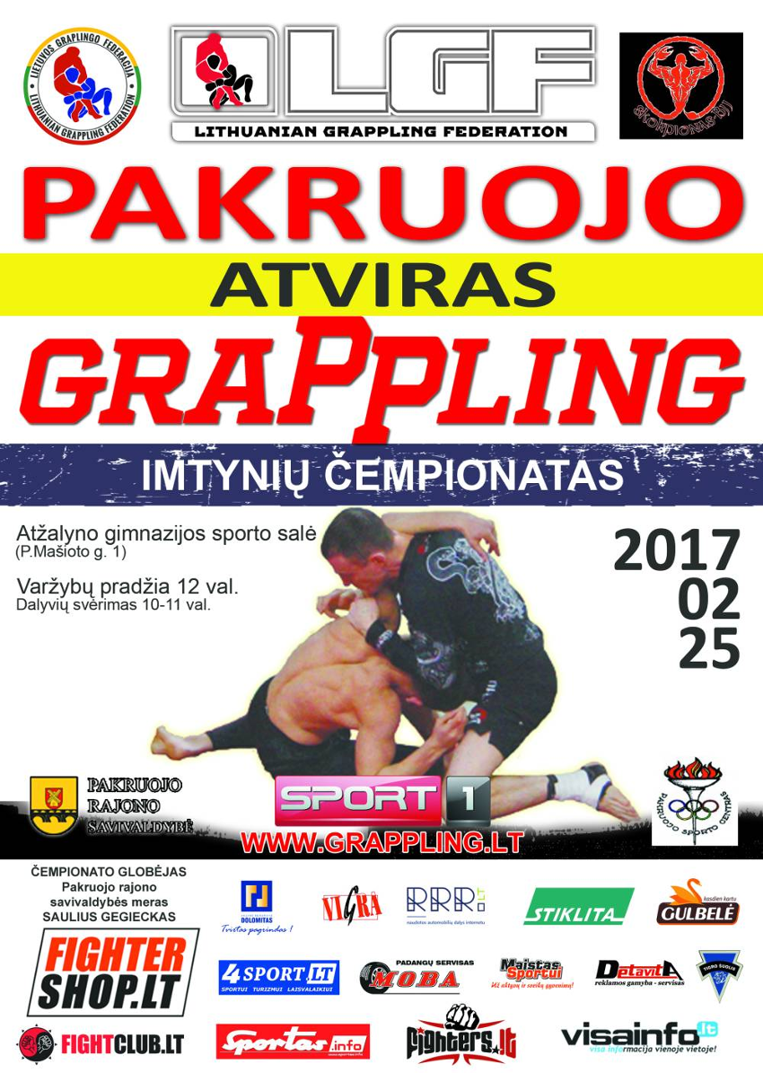 Pakruojo atviras grappling imtynių čempionatas 2017