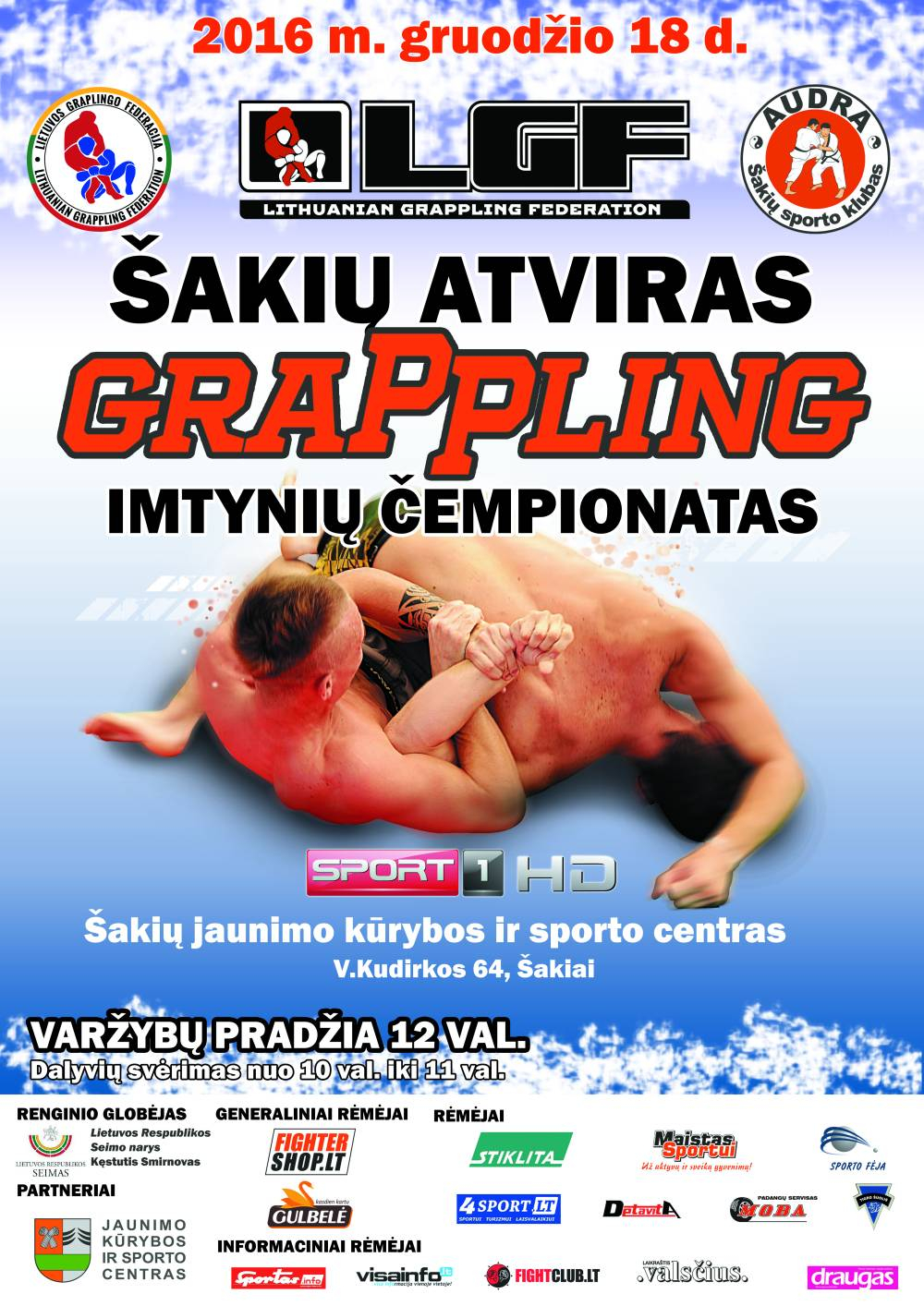 Šakių atviras grappling imtynių čempionatas 2016 m.