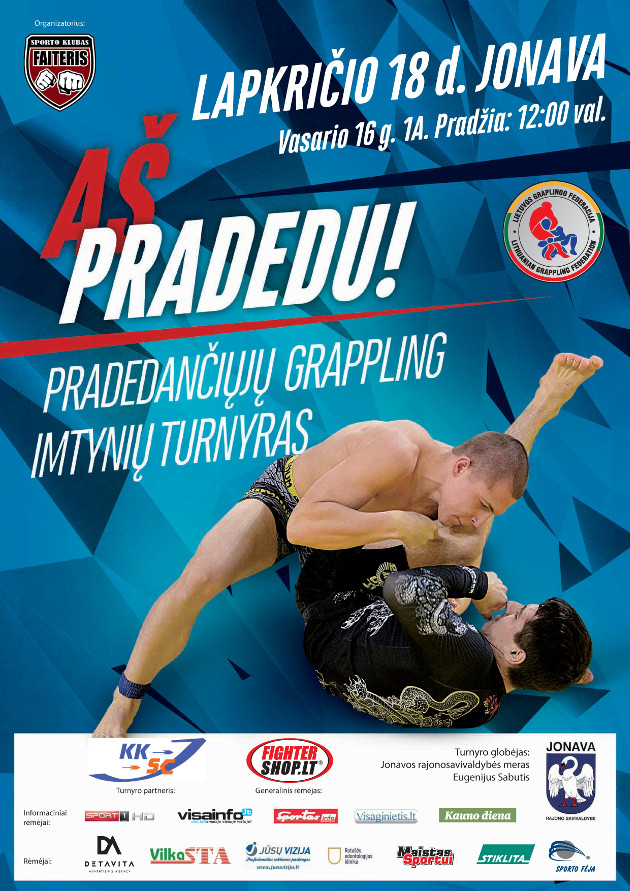 Tarptautinis pradedančiųjų grappling imtynių turnyras AŠ PRADEDU