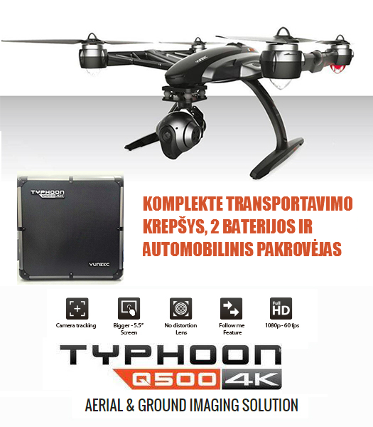 Dronas Yuneec Typhoon Q500 4K: Dronai24.lt video apžvalga