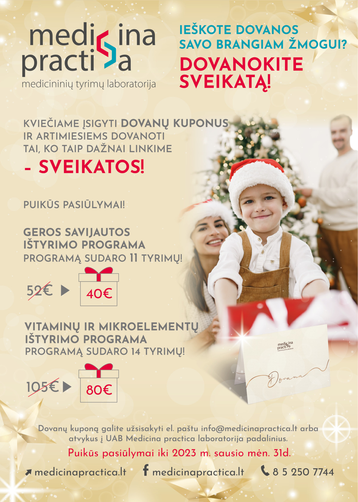 Geros savijautos ištyrimo bei Vitaminų ir mikroelementų ištyrimo programos