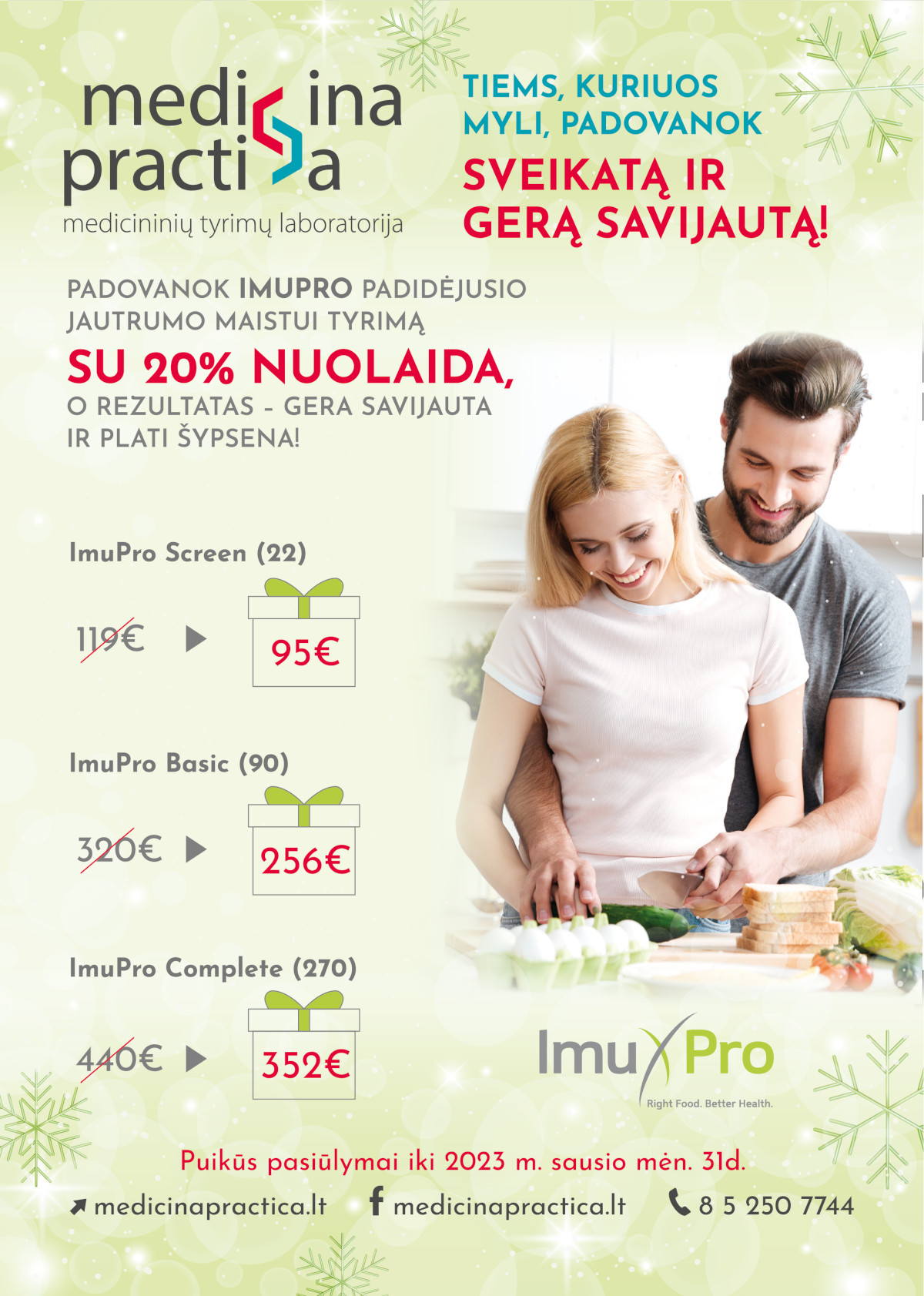 Geros savijautos ištyrimo bei Vitaminų ir mikroelementų ištyrimo programos