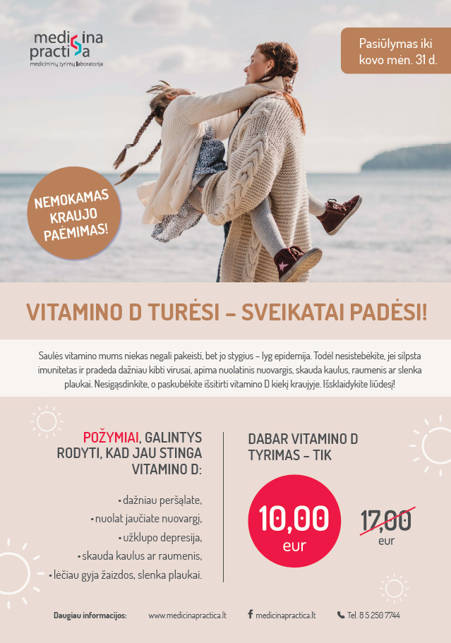 Vitamino d tyrimai