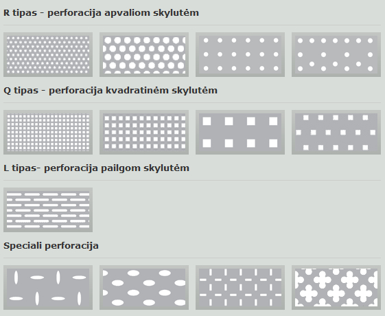 Perforuoti plieno lakštai -  interjerų, baldų dizaino, bei pastatų fasadų unikaliems sprendimams