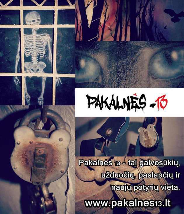 Košmarų kambarys PAKALNĖS 13 - galvosūkių, užduočių, paslapčių ir naujų potyrių vieta Košmarų kambarys PAKALNĖS 13 - galvosūkių, užduočių, paslapčių ir naujų potyrių vieta