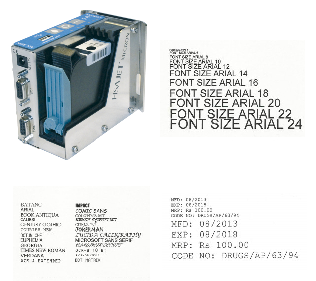 Čiurkšlinis ženklinimo įrenginys HSAJET® Micron - Unikalus kompaktiškas valdiklis ir spausdintuvas viename korpuse puikiai tinka spausdinti ant kartono