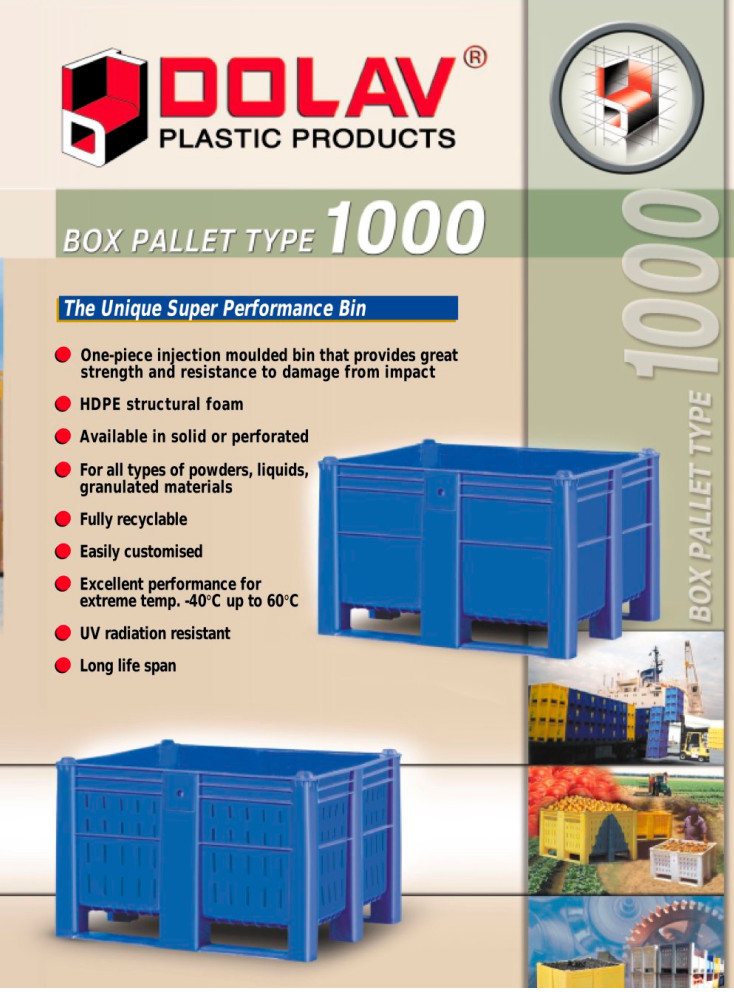 BIG-BOX plastikinis konteineris Dolav 1000 ACE Solid