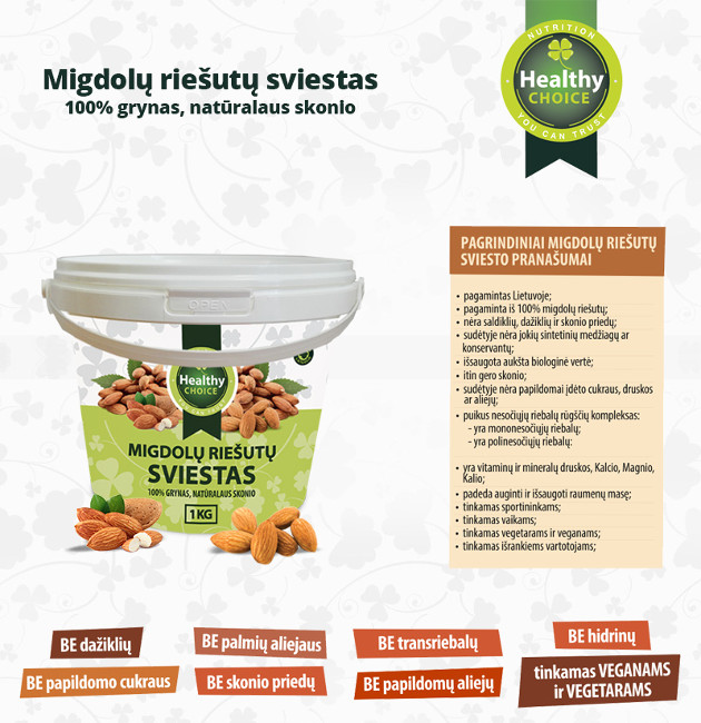 Riešutų sviestas HEALTHY CHOICE