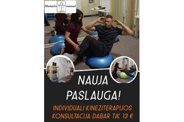 Individuali kineziterapijos konsultacija Masažo namuose