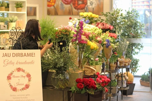 Nauja gėlių parduotuvė Vilniaus centre – Flower shop by Inesa