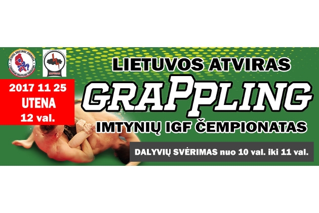 Atviras grappling imtynių IGF čempionatas Utenoje