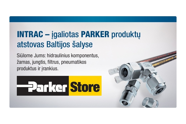 Hidrauliniai komponentai, žarnos, jungtys, filtrai, pneumatikos produktai ir įrankiai PARKER