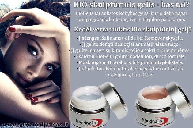 BIO Gelis - lankstus, kaip natūralus nagas, tačiau tvirtas ir atsparus, kaip gelis!