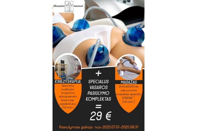 Kineziterapija + masažas stangresnėms kojoms bei užpakaliukui tik 29 Eur