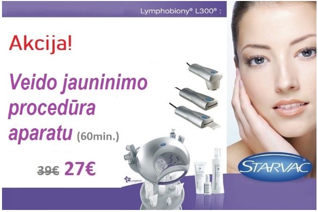 Veido jauninimo procedūra Lymphobiony L300 aparatu – odos jaunystei, stangrumui ir skaistumui