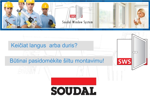 Šiltas langų montavimas su langų montavimo sistema Soudal Window Systems - mažesnės sąskaitos už šildymą