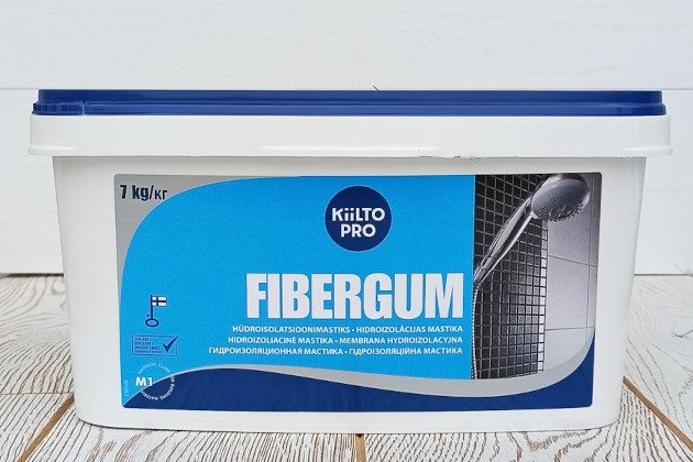 Hidroizoliacijos sistema FIBERGUM – vieno komponento, paruošta naudojimui hidroizoliacija vidaus darbams