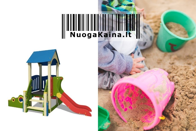 Smėlio dėžė su čiuožykla