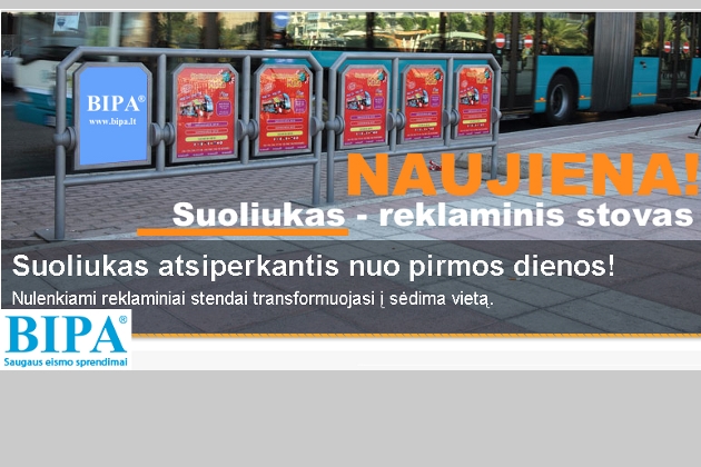 Suoliukas - reklaminis stovas, atsiperkantis nuo pirmos dienos