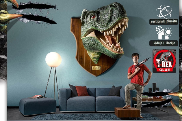 Sustiprinti pluoštu montažiniai klijai T-REX GLUE - pabandykite perplėšti ...