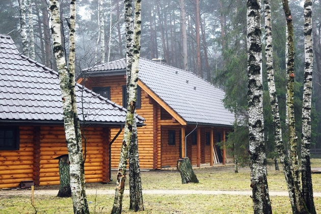 Rąstinių ir karkasinių namų statyba, skiedrinių stogo dangų, rąstinių pirtelių, pavėsinių ir kt. medienos gaminių gamyba