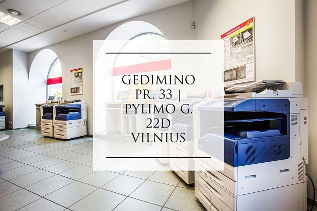 Kopijavimo ir spausdinimo paslaugos COPY PRO kopijavimo paslaugų centre, Vilniuje