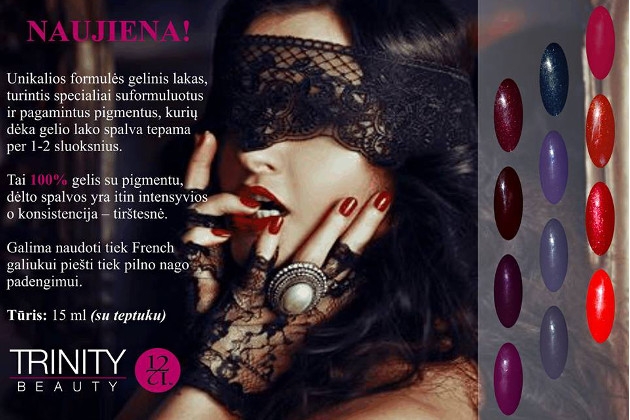 Geliniai lakai Trinity Beauty Soak Off Gel - išbandyti tarptautinės klasės meistrų