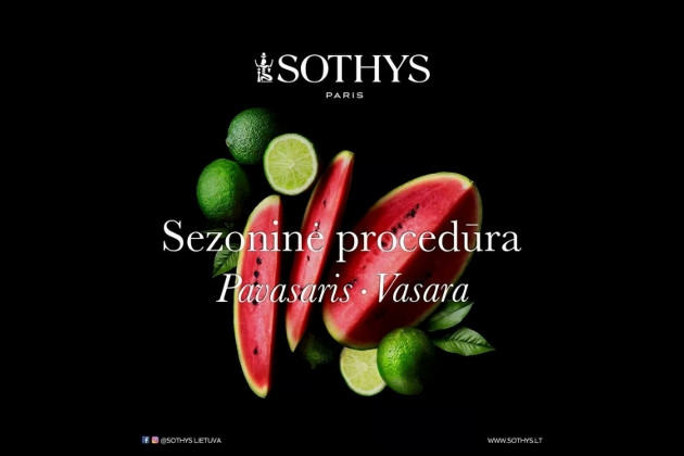 Sezoninė veido procedūra švytinčiai odai grožio namuose SOTHYS