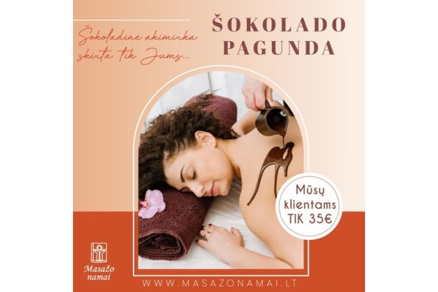 SPA terapija Šokolado pagunda – Jūsų aksominei, prisotintai drėgmės odai