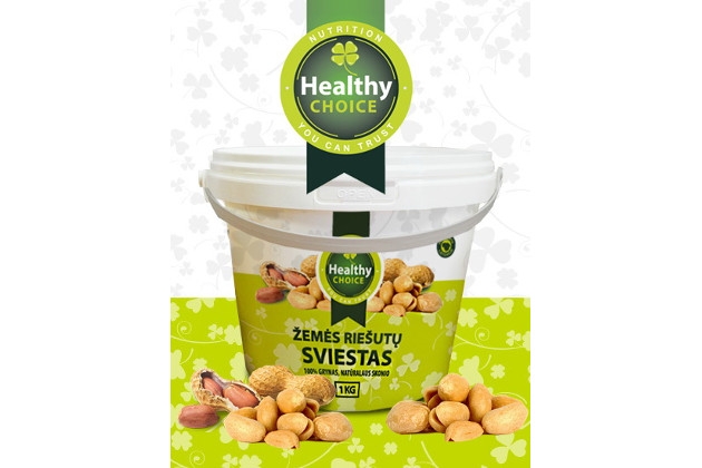 Riešutų sviestas HEALTHY CHOICE – visiškai natūralus kokybiškas produktas