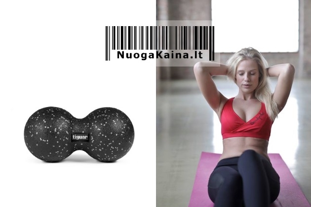 Masažinis kamuoliukas TIGUAR DUO BALL – raumenims palei stuburą atpalaiduoti