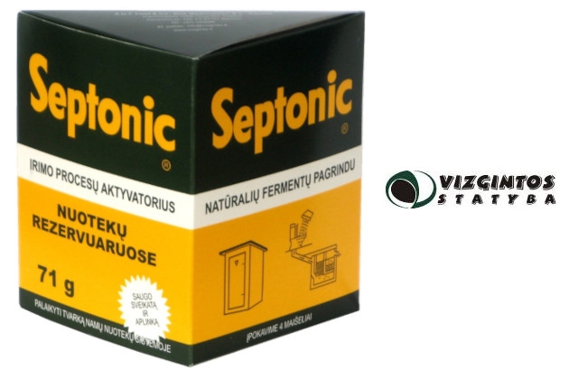 Irimo procesų aktyvatorius nuotekoms natūralių fermetų pagrindu – SEPTONIC