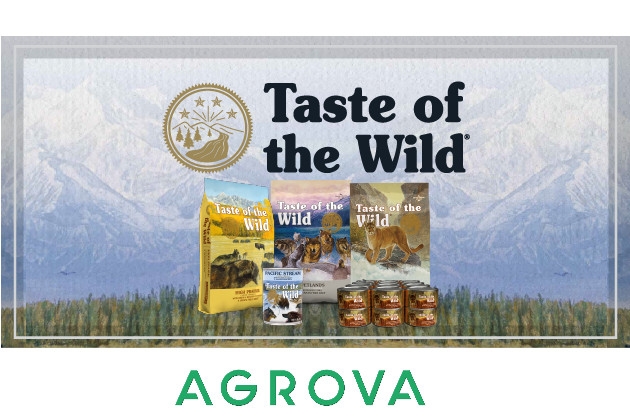 Pilnavertis TASTE OF THE WILD® maistas šunims ir katėms – AGROVA asortimente