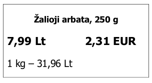 Dvejopo kainu nurodymo rekomendacijos 4pav