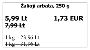 Dvejopo kainu nurodymo rekomendacijos 7pav