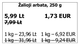 Dvejopo kainu nurodymo rekomendacijos 9pav