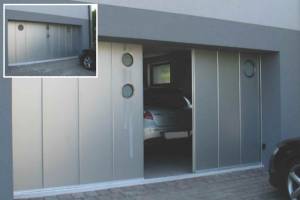 Į šoną nustumiami sekciniai garažo vartai - puikiai atrodantys, patogūs naudoti ir ilgaamžiai vartai