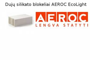 Dujų silikato blokeliai AEROC EcoLight - SERFAS statybinių medžiagų skyriuje
