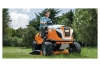 Traktorius – vejopjovė RT 4097 SX – manevringas vejos traktoriukas su šoniniu išmetimu