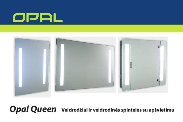 Veidrodžiai ir veidrodinės spintelės su apšvietimu Opal Queen
