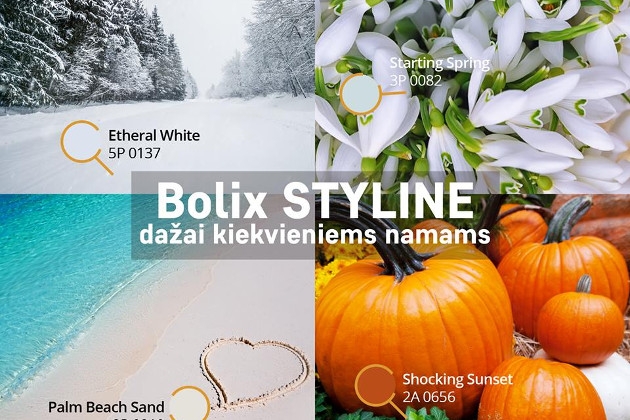 Dažai interjerui Bolix STYLINE – spalvų įvairovė Jūsų namuose