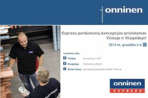 Onninen Express parduotuvių koncepcijos pristatymas Vilniuje ir Klaipėdoje